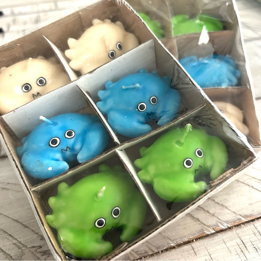 VTG Crab Floating Candles NIB 2 Sets Of 6 Ocean Beach Theme 3 Different Colors